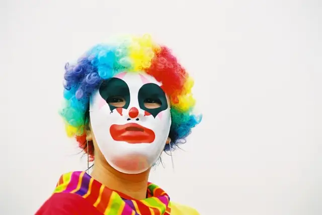 Stock image of a clown